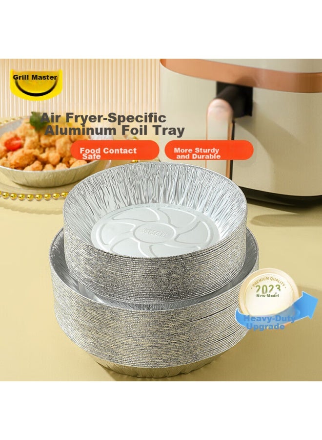 kaulus Kaoleshi Aluminum Foil Baking Sheets, 50 Round 18.8cm, For Air Fryer, Outdoor Picnic Tin Foil Trays - Image 1