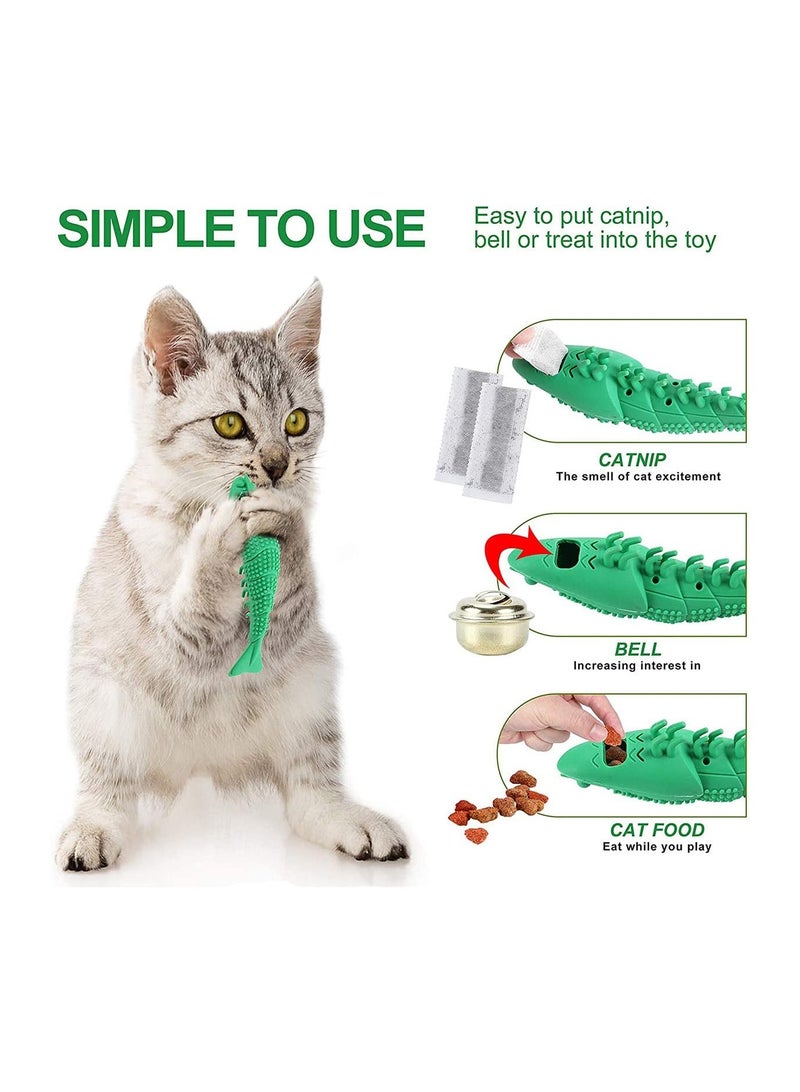 SYOSI Cat Catnip Toys Interactive Toothbrush Chew Toy for Kitten Kitty Cats Teeth Cleaning Dental Care Crayfish Shape Pet - Image 4