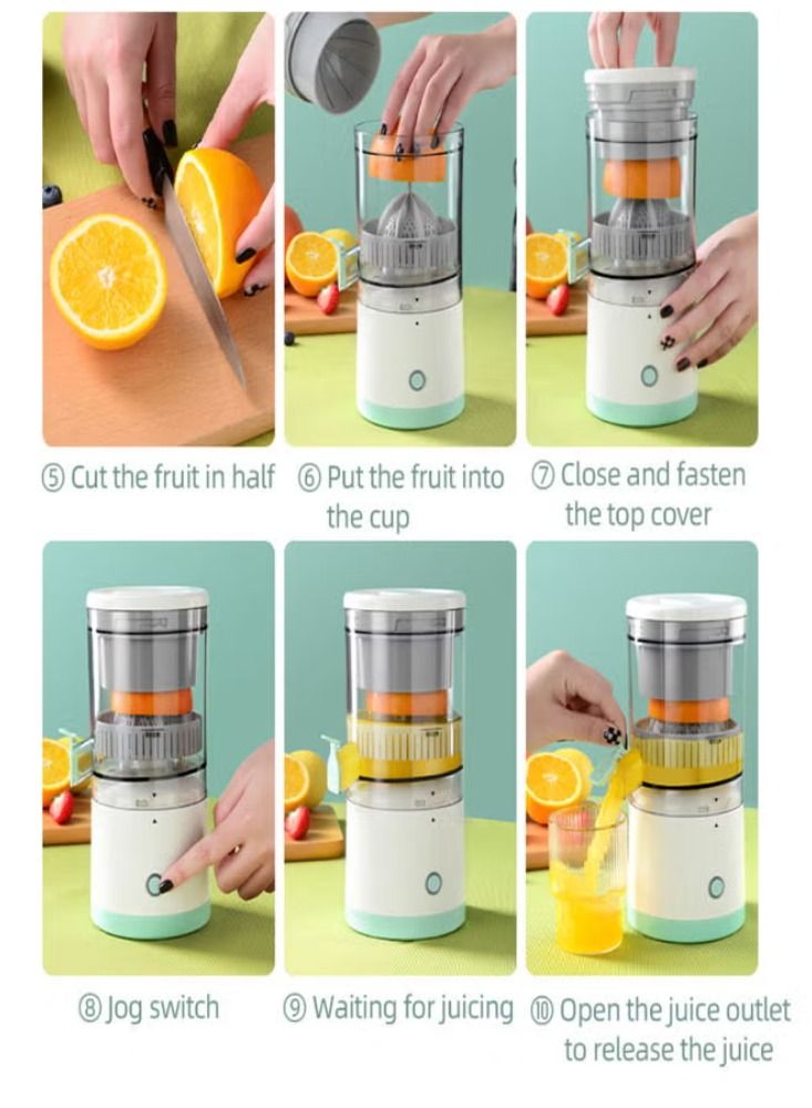 Dream Zone Citrus Juicer Machines Fruit Electric Orange Juicer Squeezer USB Rechargeable Easy Press Lemon Lime Orange Grapefruit Juice Squeezer Easy to Clean fruit juicer - Image 2