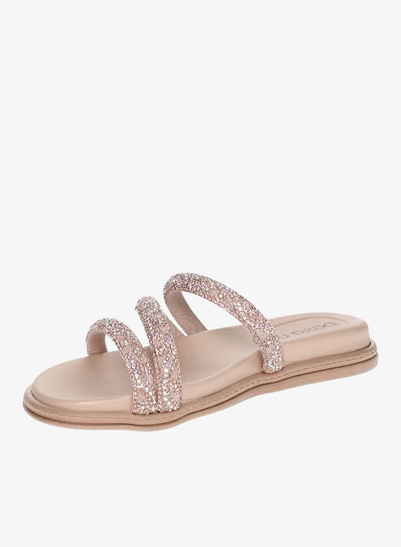 Beira Rio Beige Flat Sandals for Women – Stylish Ladies Flat Sandals & Comfortable Flat Slippers for Women | Best Price UAE