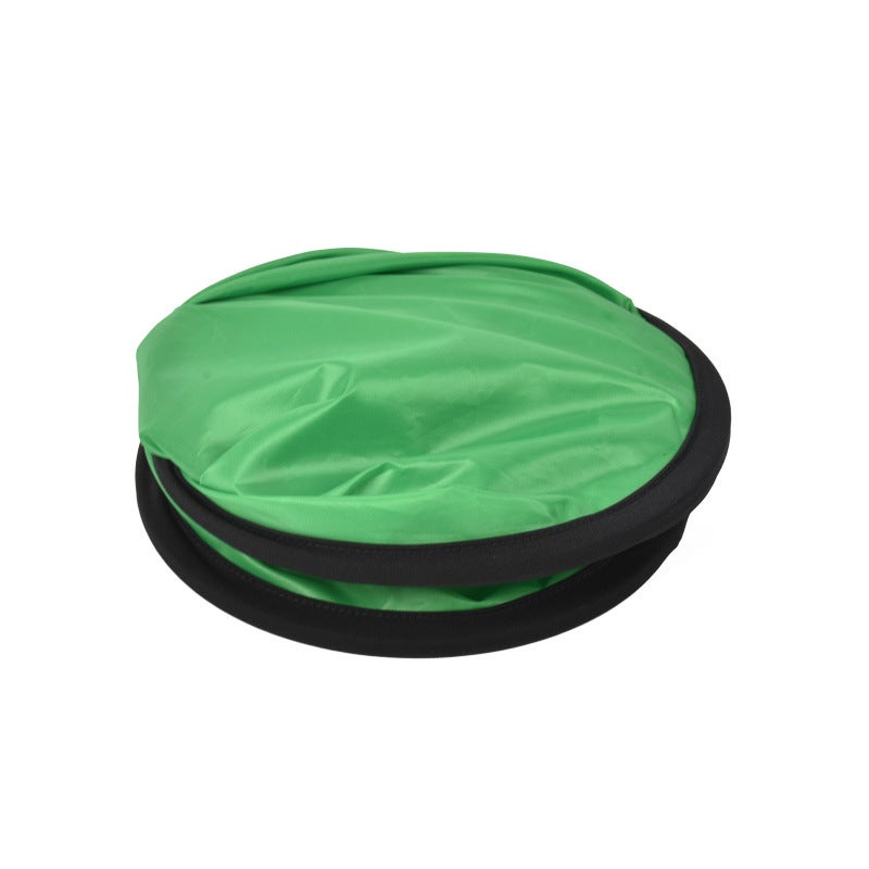 Spot single-sided background board green screen vibrato live e-sports open black set chair folding reflector processing 142CM single-sided green round background board - Image 1