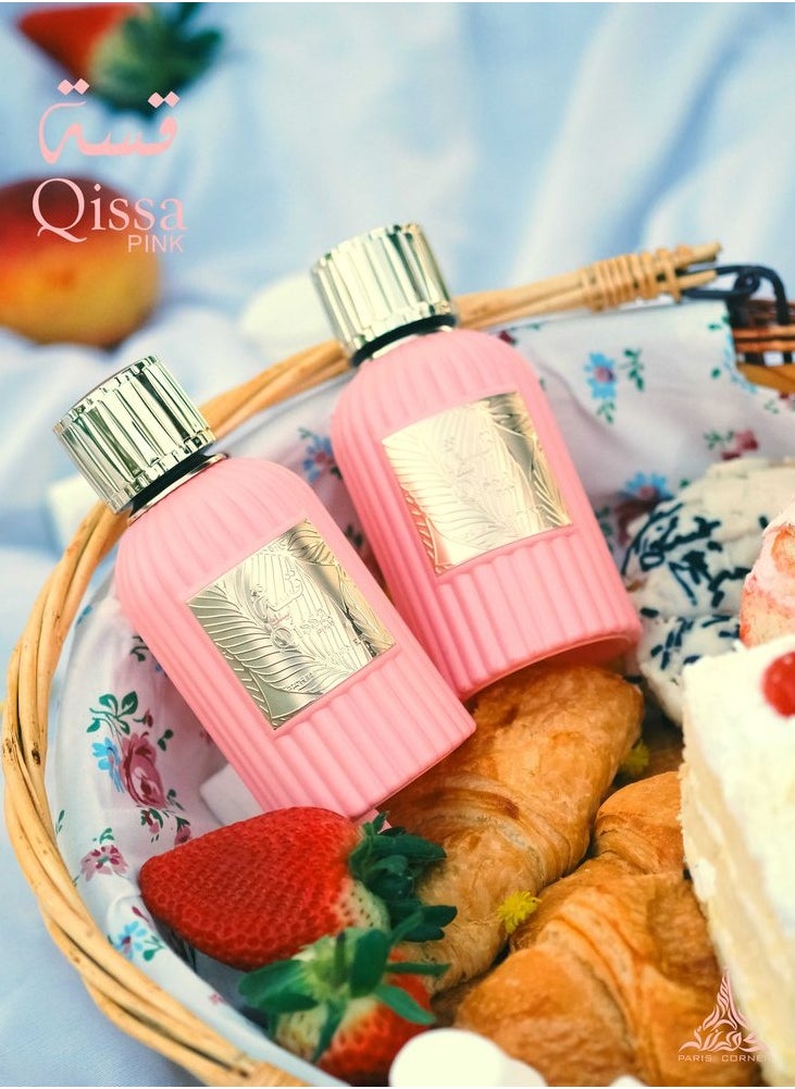 PARIS CORNER - Qissa Pink Perfume EDP 100ML: Exquisite Fruity Fragrance for Women - Image 1