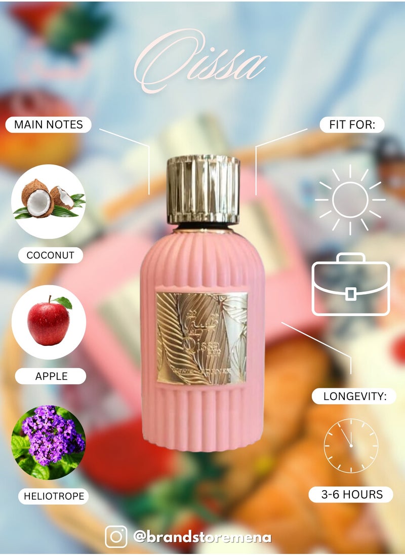 PARIS CORNER - Qissa Pink Perfume EDP 100ML: Exquisite Fruity Fragrance for Women - Image 1