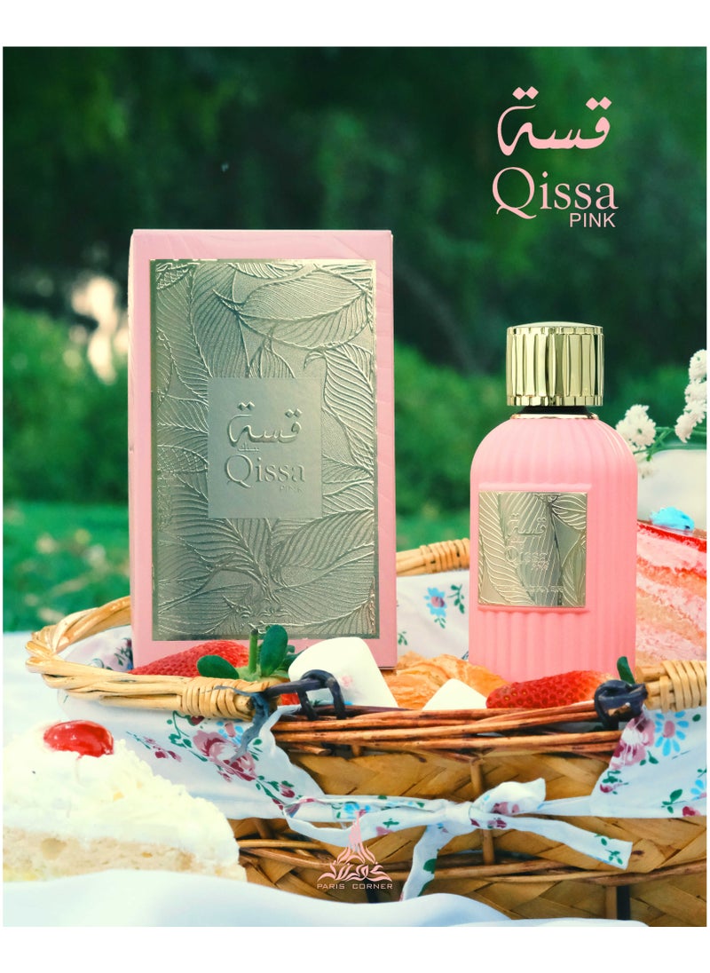 PARIS CORNER - Qissa Pink Perfume EDP 100ML: Exquisite Fruity Fragrance for Women - Image 1