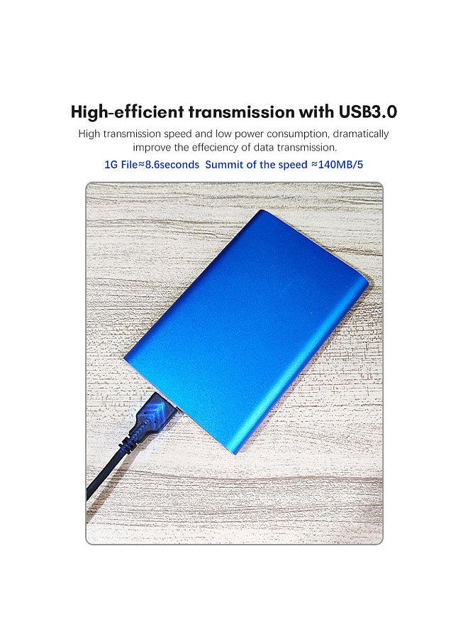 Generic 1TB USB3.0 High-speed Portable Hard Disk 2.5 inch SATA Mobile Hard Drive High-speed Transmission for PC Laptop Blue  - Image 2