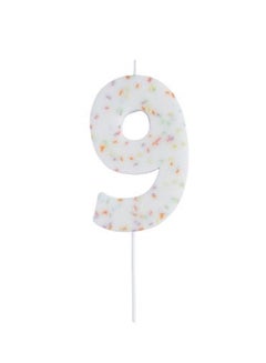 Hootyballoo Jumbo Number '9' Sprinkle Candle 