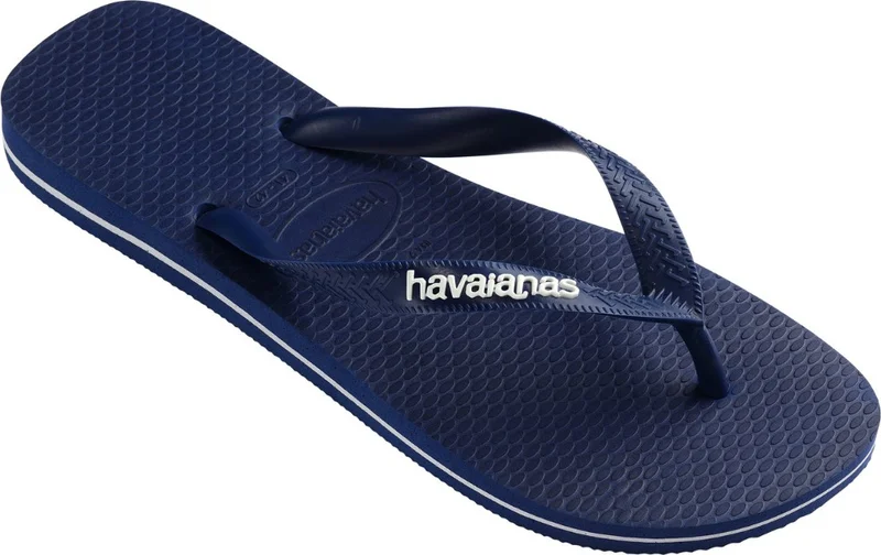 havaianas Logo Filete Unisex Navy Blue Slippers