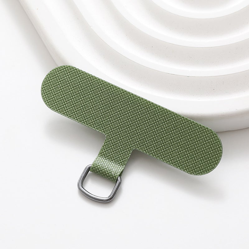 Colorful Solid Fabric Phone Case T-Clip Universal Strap Pad C307-T type curing cloth clip (Matcha Green)