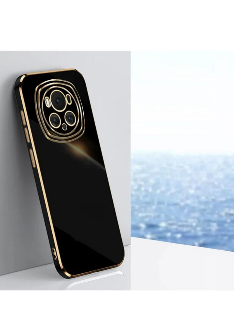 Phone Case Cover for Honor Magic 6 Pro 5G, Luxury Plating Soft Back Cover, Raised Full Camera Protection, Slim Thin TPU Mobile Phone Case 