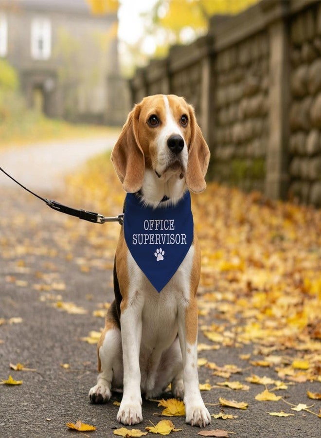 ZPPRJF Office Supervisor Dog Bandana, Funny Cute Dark Blue Dog Bandana, Perfect Birthday for Dogs Lovers, Pet Scarf Accessories for Small Medium Dogs Cats Photo Prop - Image 5