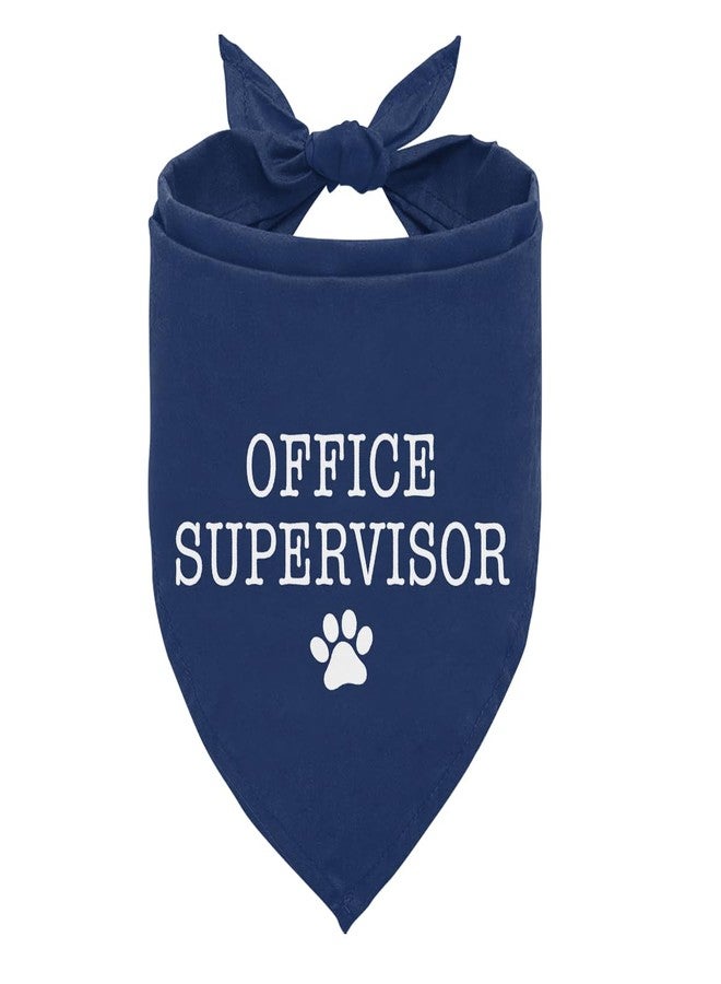 ZPPRJF Office Supervisor Dog Bandana, Funny Cute Dark Blue Dog Bandana, Perfect Birthday for Dogs Lovers, Pet Scarf Accessories for Small Medium Dogs Cats Photo Prop - Image 1