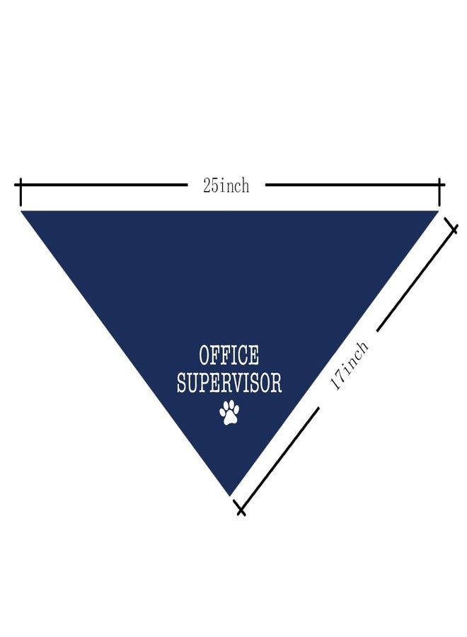 ZPPRJF Office Supervisor Dog Bandana, Funny Cute Dark Blue Dog Bandana, Perfect Birthday for Dogs Lovers, Pet Scarf Accessories for Small Medium Dogs Cats Photo Prop - Image 4
