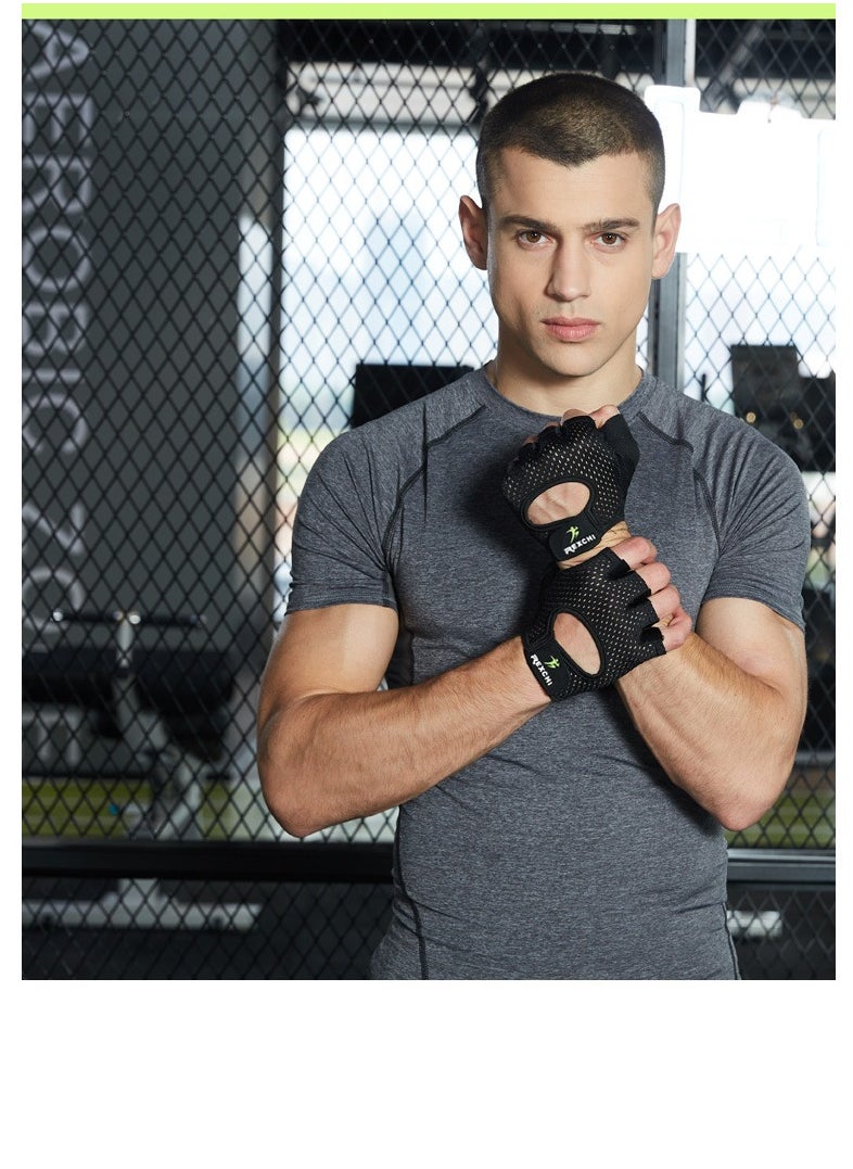 Fitness weightlifting non-slip gloves breathable thin sports gloves