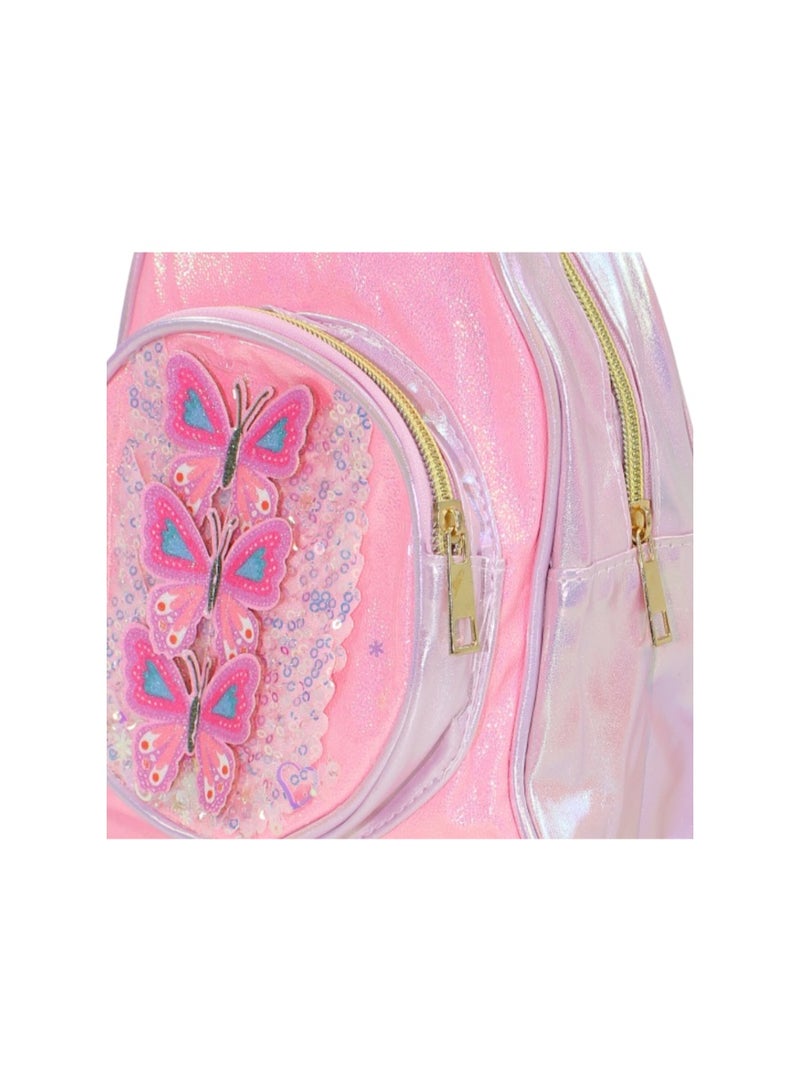 Butterflies School Backpack – Pink - Image 3