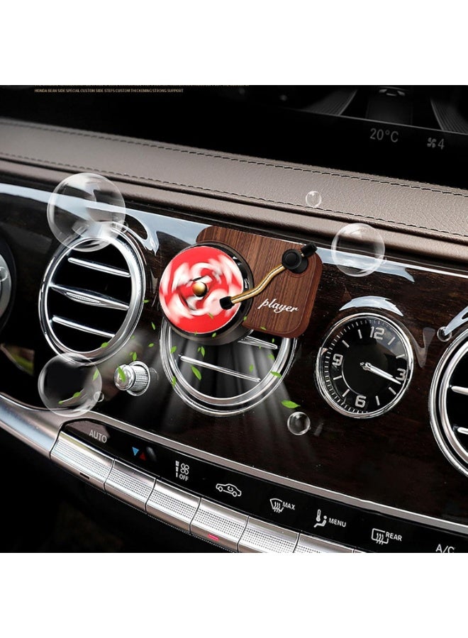 Kimaya Car Scent Vent Clip Fragrance Diffuser, Record Player Car Air Freshener, Aroma, Vanilla Scented with 3 Popular Custom Air Freshening Decorative CD's, Perfect Gift For Music Lovers, White - Image 5