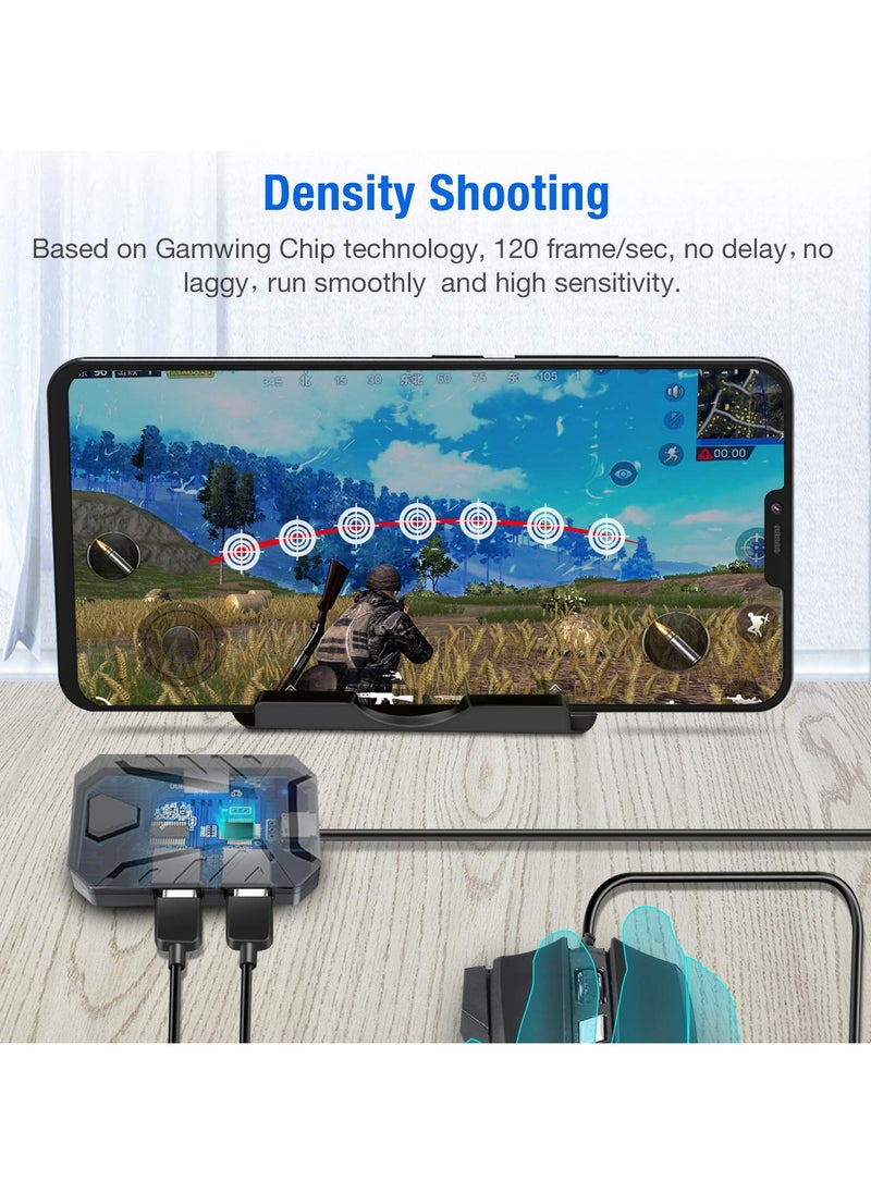 Generic - Gaming Mouse and Keyboard Combo Pack, 4 in 1 Mobile Gaming Keyboard and Mouse Converter Custom Key Setup Latency Free only for Android(Not for IOS) - Image 1