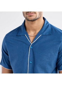 FAV Solid Shirt with Short Sleeves  - Image 4