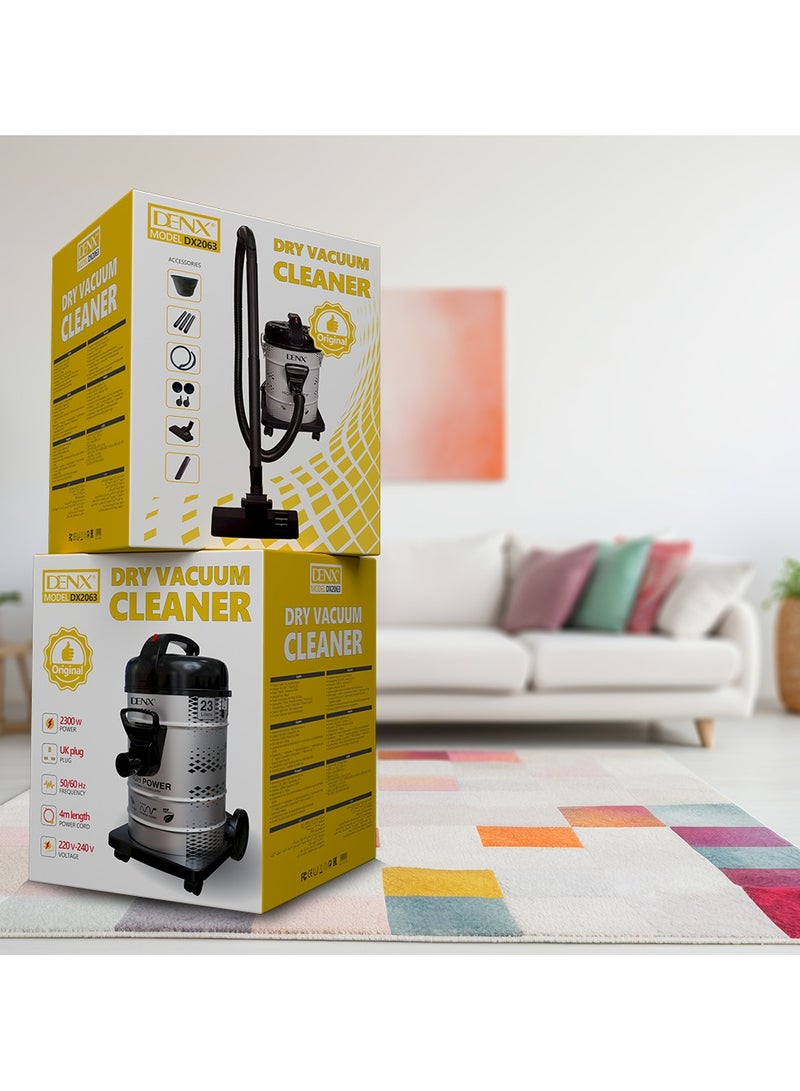 Denx 2200W vacuum cleaner with 23L capacity for dry cleaning - Image 3