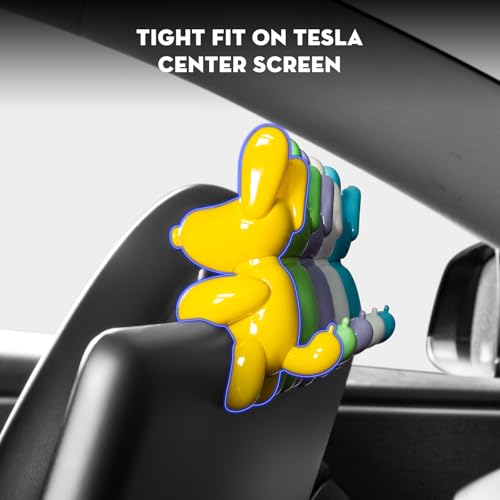 KUNIST 5PCS Dog Mode Mini Screen Decoration for Tesla Model Y Juniper Funny Ornament Decors for 2017-2026 Tesla Model Y and Model 3 Interior Accessories (Macaron Color with Gift Box) - Image 5