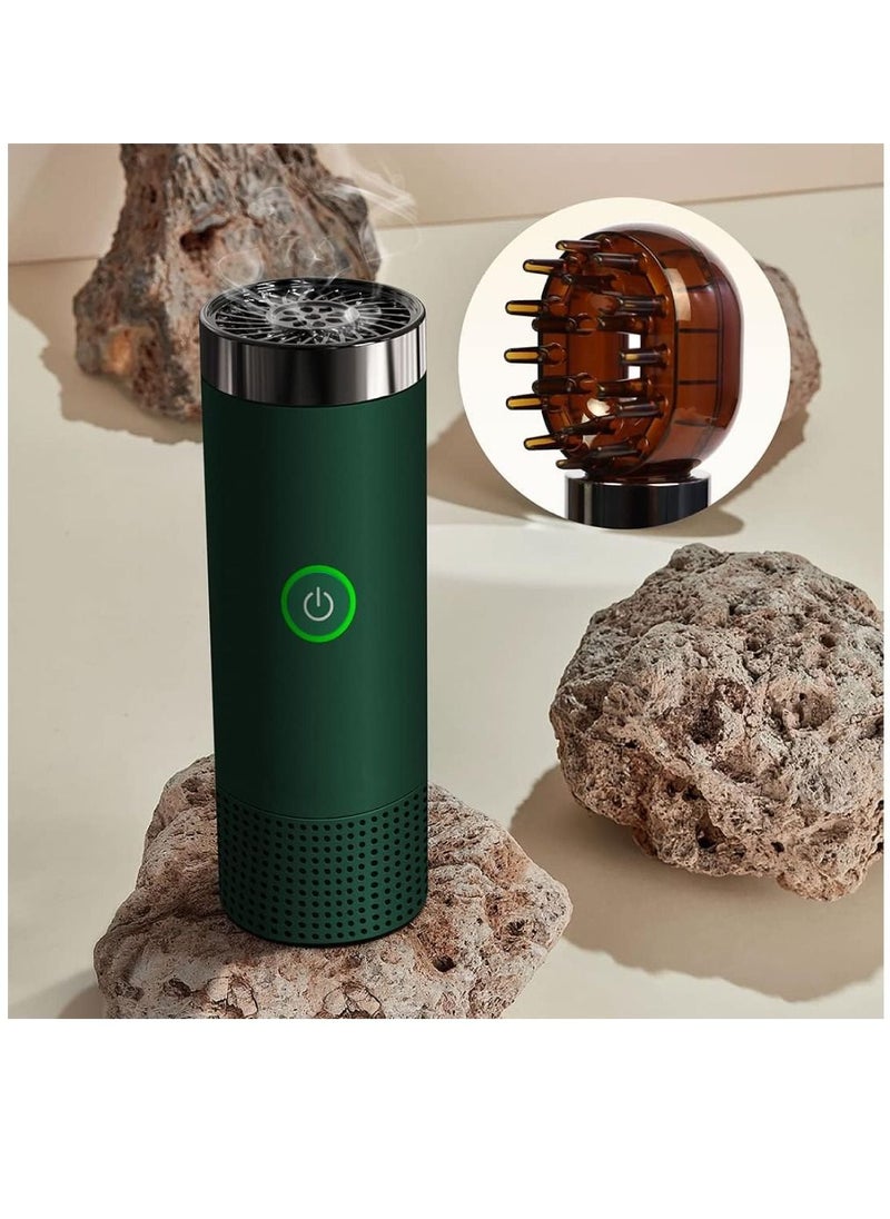 Bakhoor New Modern Arabian Electric Portable Bakhoor Burner USB Rechargeable Comb Bakhoor Incense Holder Green  - Image 2