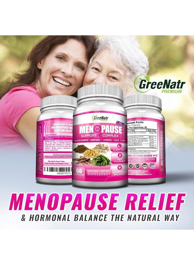 Herbal Menopause Support Complex for Hot Flashes, Night Sweats & Mood Swings Relief