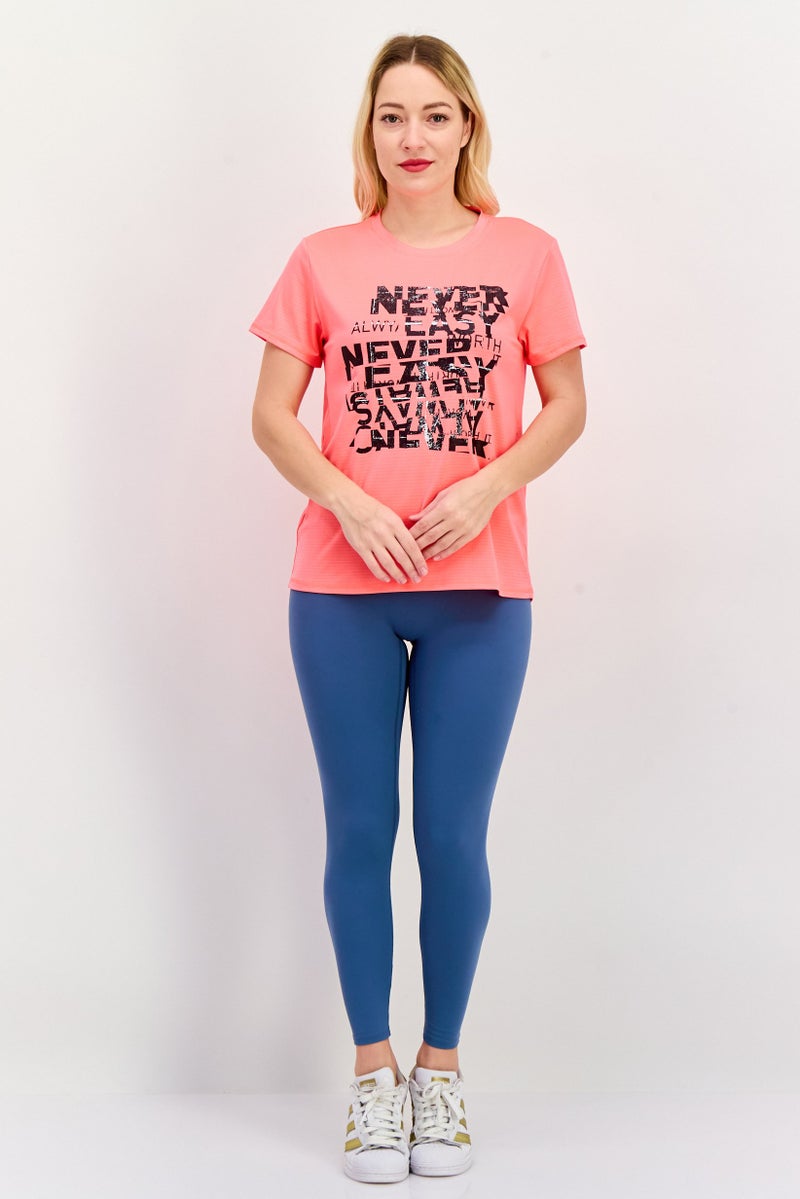 PUMA Women Sportswear Fit Short Sleeve Training Top, Coral - Image 3