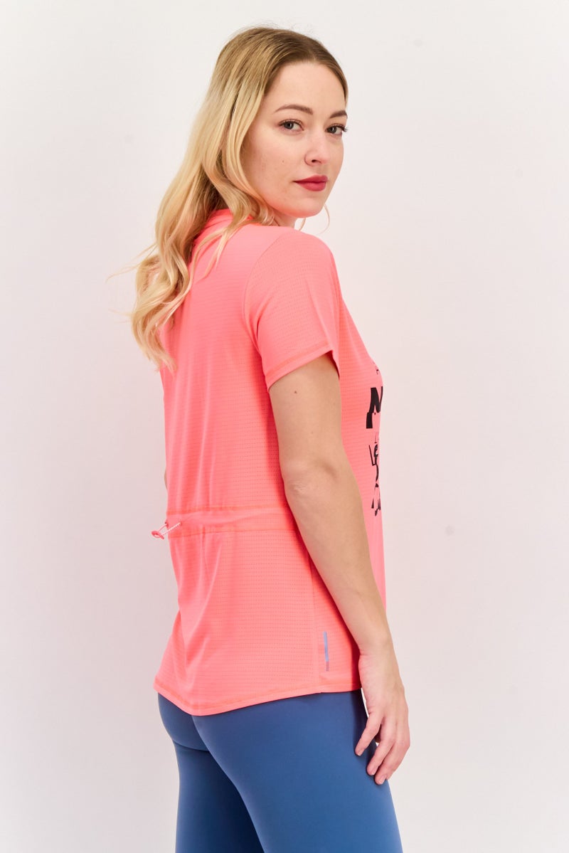 PUMA Women Sportswear Fit Short Sleeve Training Top, Coral - Image 4