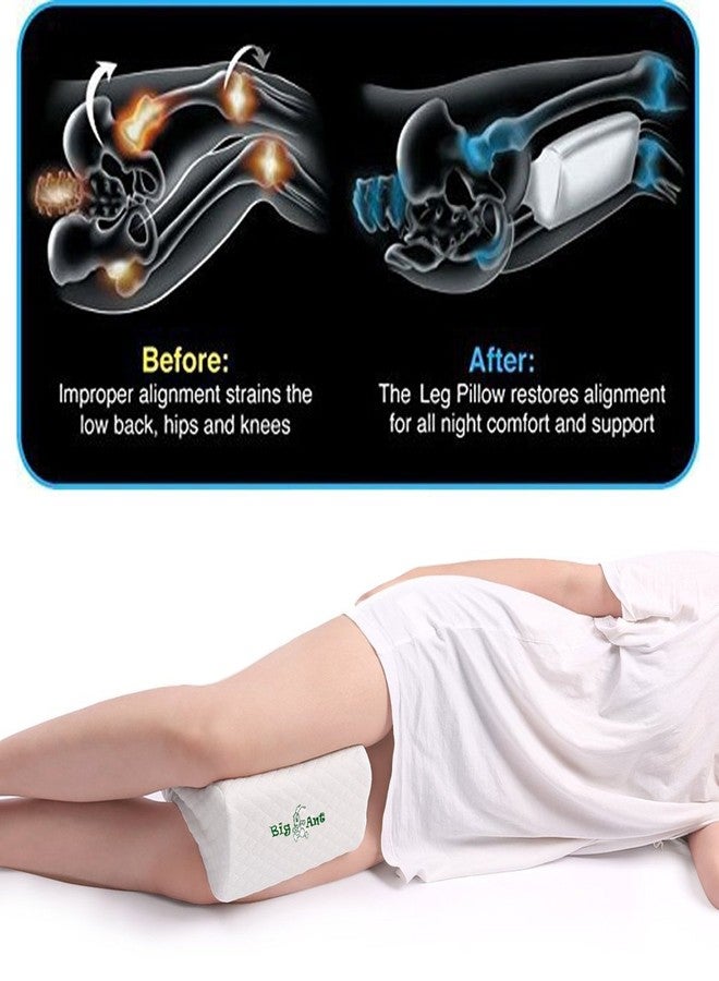 BIGANT Big Ant Knee Pillow Orthopedic Leg Pillow Designed for Side Sleepers, Leg, Pregnancy, Back, Hip Pain Relief - Comfortable Memory Foam Knee Support Pillow with Breathable Washable Cover - Image 5