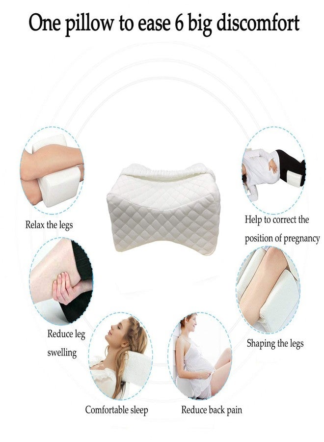 BIGANT Big Ant Knee Pillow Orthopedic Leg Pillow Designed for Side Sleepers, Leg, Pregnancy, Back, Hip Pain Relief - Comfortable Memory Foam Knee Support Pillow with Breathable Washable Cover - Image 2