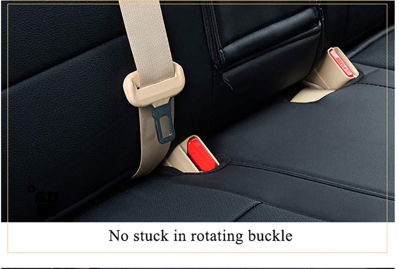 EKR Custom Fit Camry Car Seat Covers for Select Toyota Camry SE,SE Sport, XSE 2012 2013 2014 2015 2016 2017(Not for Hybrid) -Full Set, Leather ((Beige) - Image 5