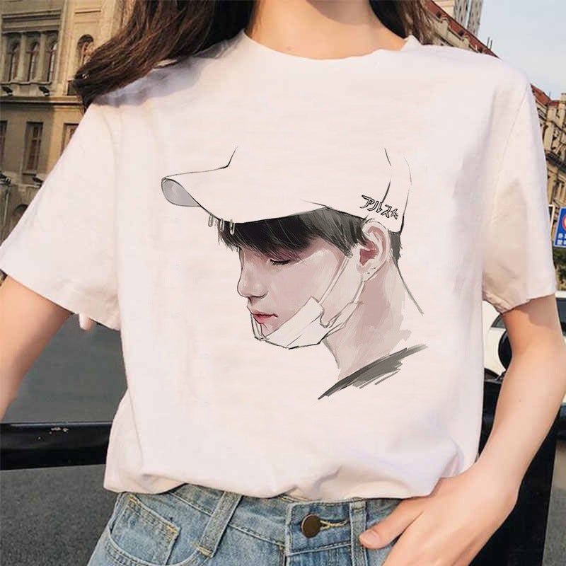 [] Cartoon South Korea Men'S Group Summer Printed Women'S T-Shirt Plus Size Short-Sleeved Shirt Supply - Image 1