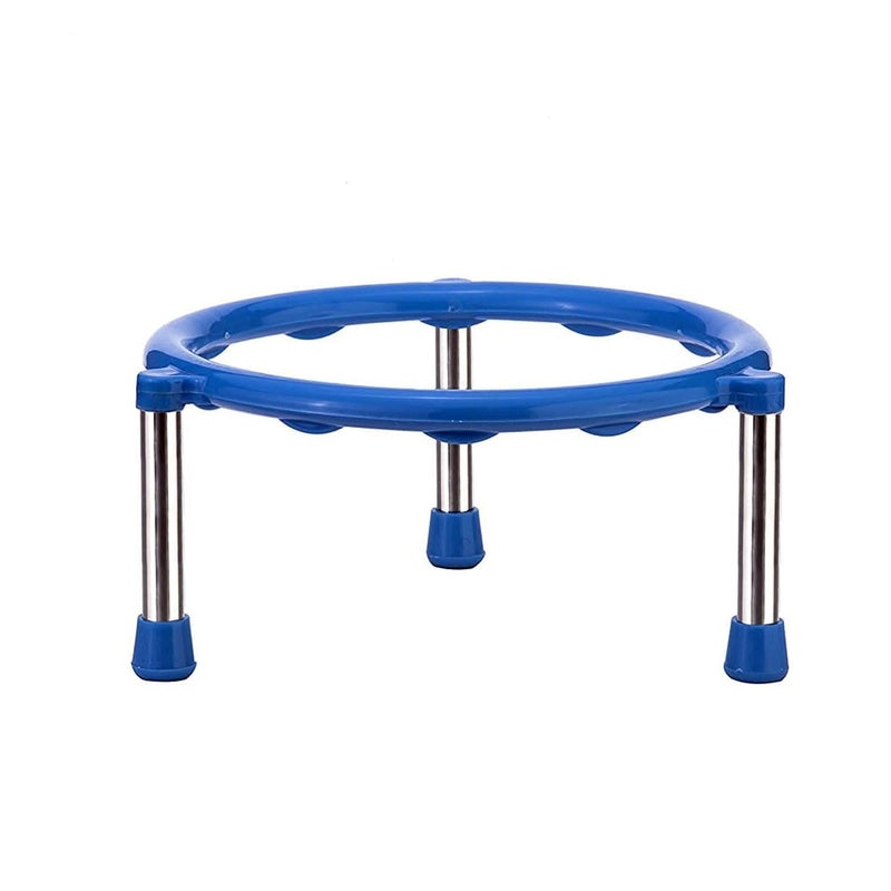 Bright metal Plastic Pot Stand Stainless Steel Tiered ShelfLegsMatka StandSingle Countertop Ring Matka Stand  - Image 2