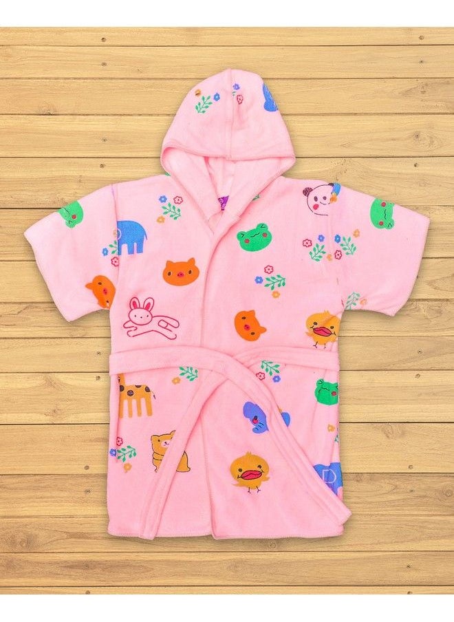 The Little Lookers Swimming Bath Gown For Kids Bath Gown For Baby Boys Baby Girls ; Swimming Gown For Kids (Bunny Hood Pink 6 Months2 Years(Small))  - Image 3