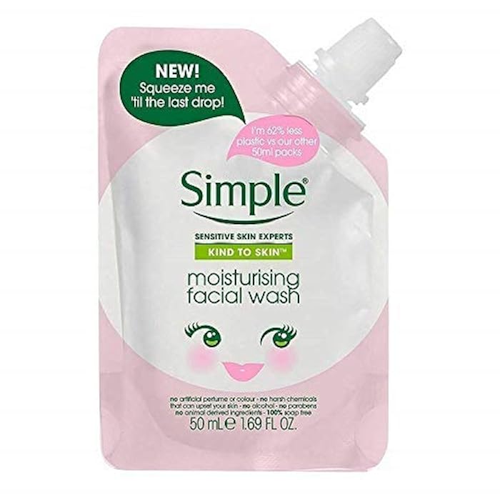 Simple Kind To Skin Moisturizing Facial Wash Squeeze Me Pouch (Travel Size) - Image 2