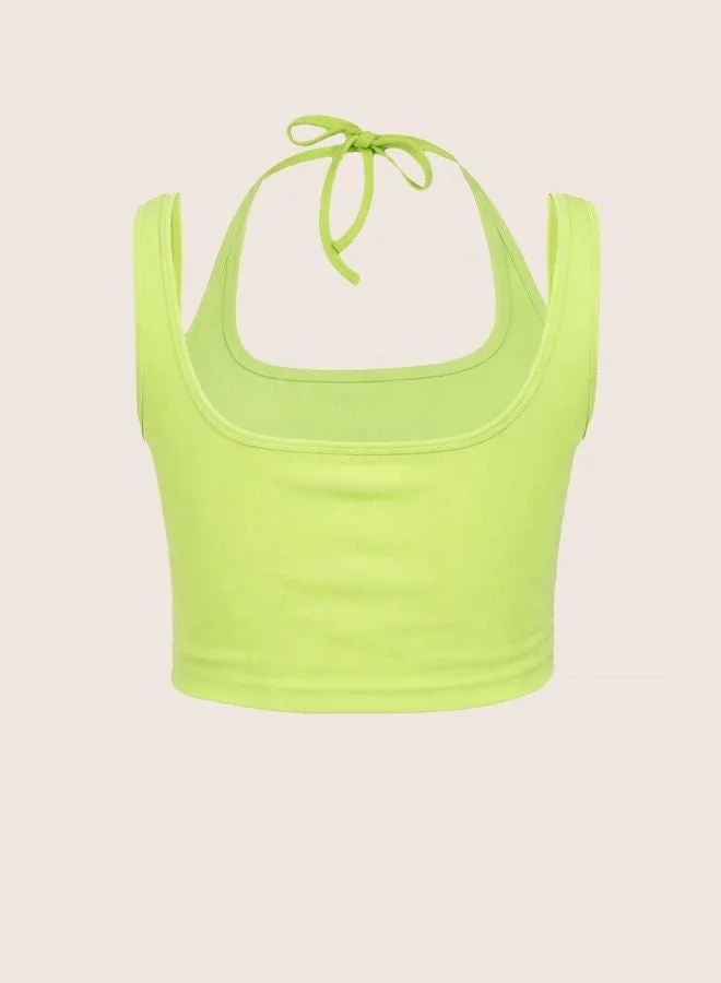 Freehand  Women Regular Fit Solid Halter Neck Sleeveless Tank Top  | Best Price UAE