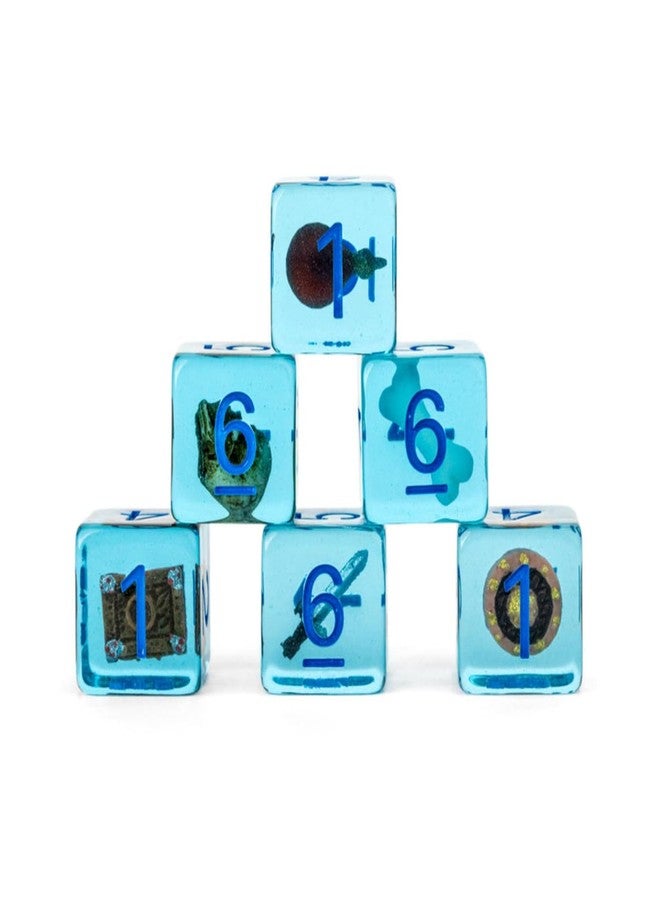 FanRoll D&D Gelatinous Cube Dice - 6 Piece D6 Dice Set - Image 3