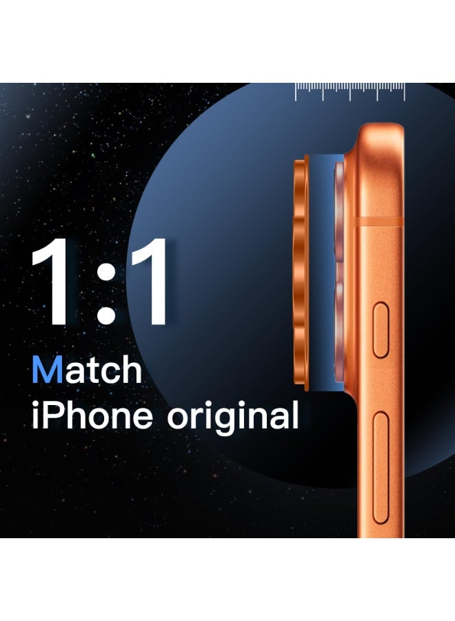 general Camera Lens Protector for iPhone 17 Pro 6.3-Inch, Full Coverage 9H Tempered Glass Ring Cover, Matte Metal Plate, Case Friendly, 1-Pack - Image 2