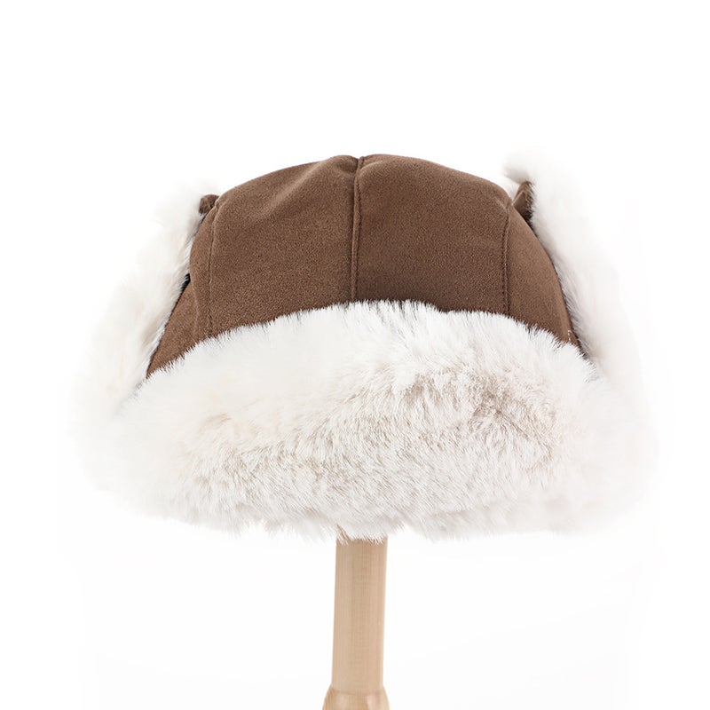 Korean Suede Lei Feng Hat Women'S Fashionable Plush Warm Cold-Proof Thickened Ear Hat Ski Hat For Men - Image 5