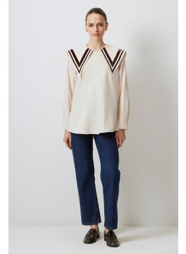 Touche Wide Collar Viscose Tunic  - Image 1