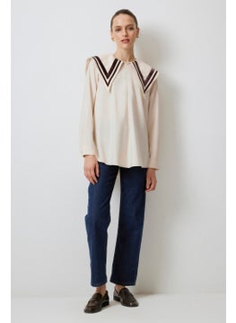 Touche Wide Collar Viscose Tunic  - Image 3