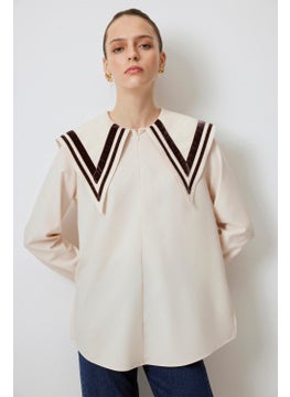 Touche Wide Collar Viscose Tunic  - Image 4
