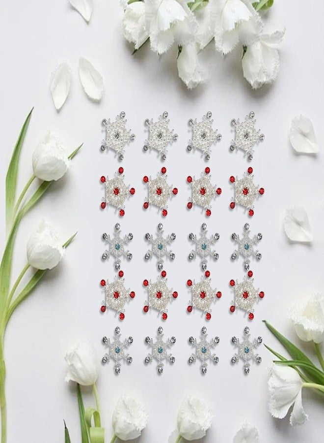 CYUXING 30Pcs Mini Rhinestone Snowflake Hair Clips, Cute Hair Decorations Accessories, Mini Rhinestones Snowflake Ornaments, Decorative Hair Pins Wedding for Women Supplies - Image 3
