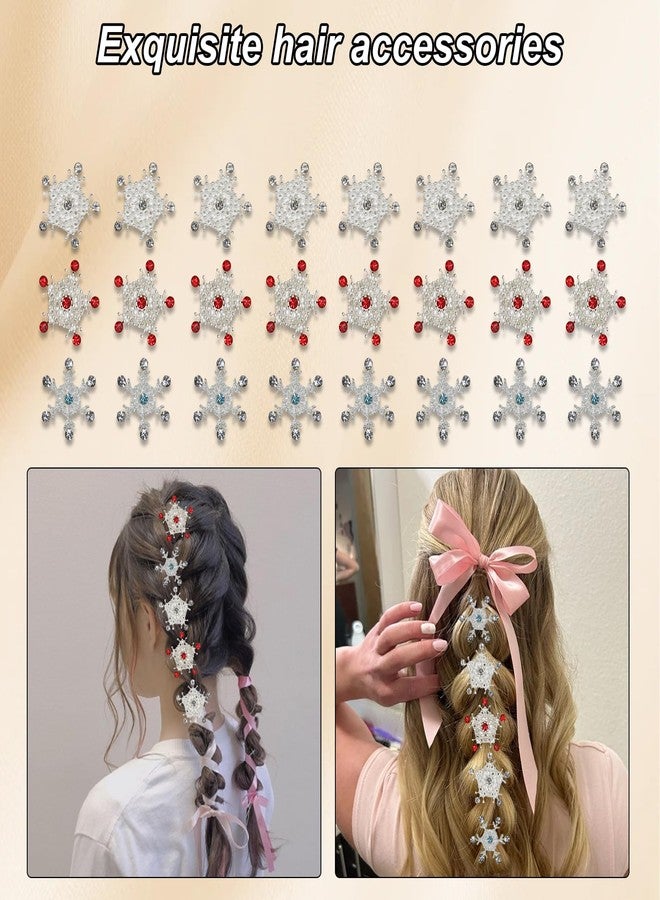 CYUXING 30Pcs Mini Rhinestone Snowflake Hair Clips, Cute Hair Decorations Accessories, Mini Rhinestones Snowflake Ornaments, Decorative Hair Pins Wedding for Women Supplies - Image 5