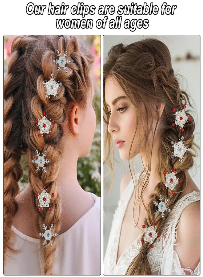 CYUXING 30Pcs Mini Rhinestone Snowflake Hair Clips, Cute Hair Decorations Accessories, Mini Rhinestones Snowflake Ornaments, Decorative Hair Pins Wedding for Women Supplies - Image 4