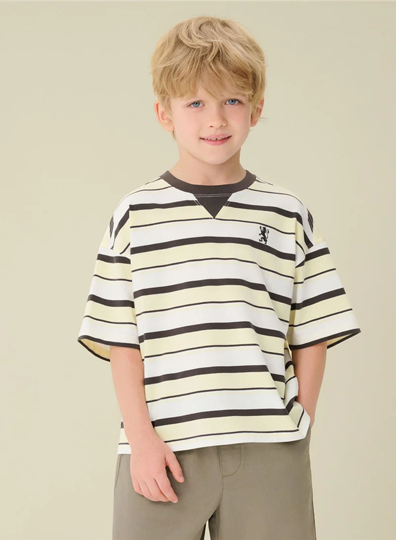 Kids' Oversize 90's Recall Striped Tee