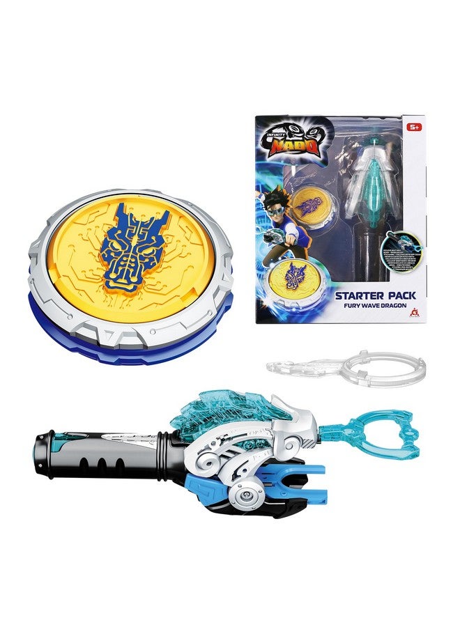 INFINITY NADO Battling Toys, Battle Set with Spinning Top & String Launcher, Metal Brust Gyro Kids Gifts for Boys and Girls Age 5+ (Dragon) - Image 1