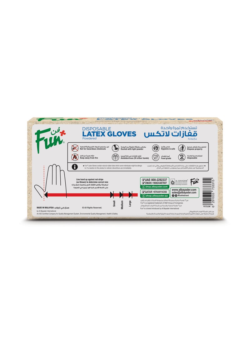 Fun Disposable Latex Gloves Medium - Image 3