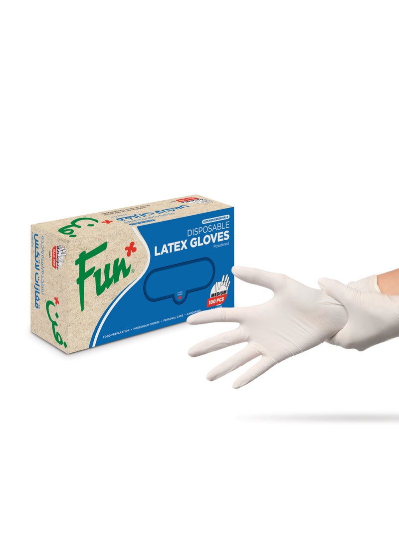 Fun Disposable Latex Gloves Medium - Image 4