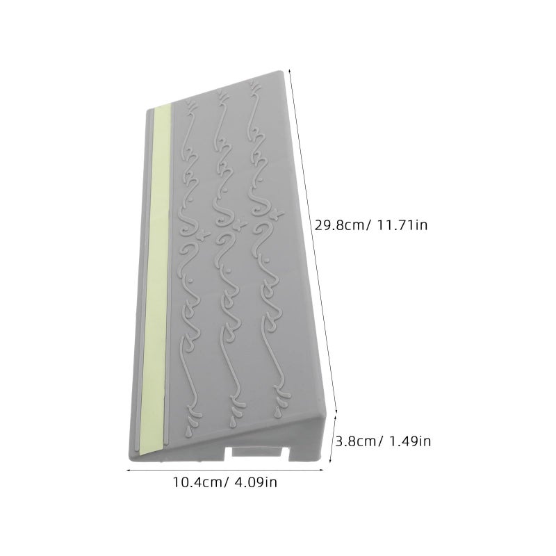 Sweeping Robot Ramp Plastic Threshold Ramp 11.7 X 4.1 Inch Heavy Duty Entrance Doorway Transition Mat Climbing Step Slope for Scooters Wheelchair 24.90 X 12.70 X 5.00 CM Gray - Image 3
