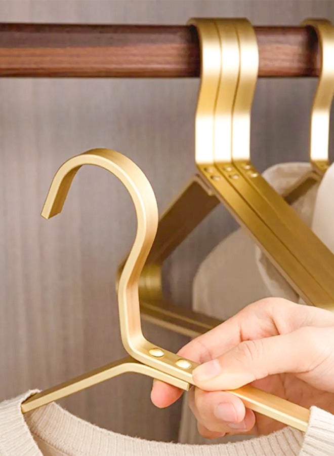 E COMMERCE  BAG E Commerce Bag – Premium Golden Metallic Hangers 4 Pieces  Wide Luxury Clothes Hangers for Abayas, Office Wear, Expensive Dresses And Gift - Image 4